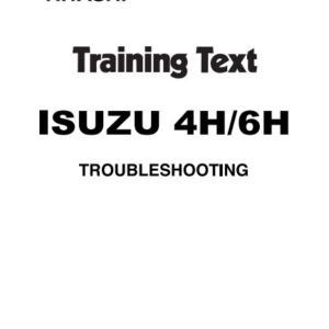 Isuzu 4H, 6H Engines Troubleshooting Manual Related With Hitachi Product