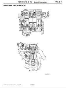 Mitsubishi 4G1 Series Engine Workshop Manual