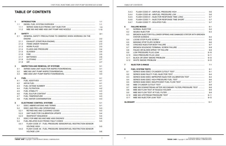 Detroit Diesel Injectors And Pump Technical Guide