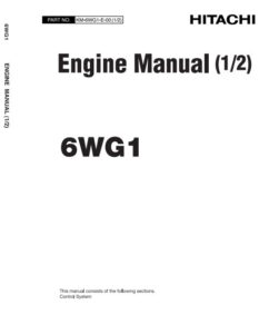 Isuzu 6WG1 Engine Manual Related With Hitachi Product