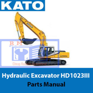 KATO Hydraulic Excavator HD1023III Parts Manual