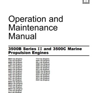 Caterpillar 3500B series II , 3500C Marine Engine Operation and Maintenance Manual
