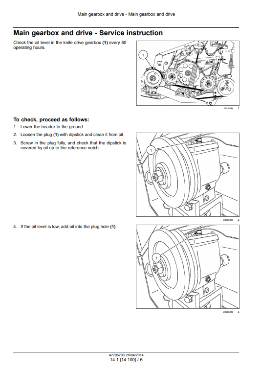 New Holland VariFeed 760CG Grain Header Service Manual