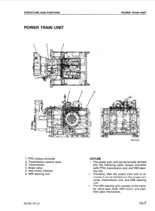 Komatsu D61EX-12, D61PX-12 Bulldozer Workshop Manual