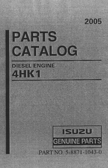 Isuzu 4HK1 parts manual