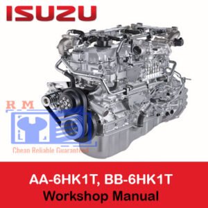 Isuzu AA-6HK1T and BB-6HK1T engine workshop manual cover, illustrating comprehensive guidelines for engine servicing
