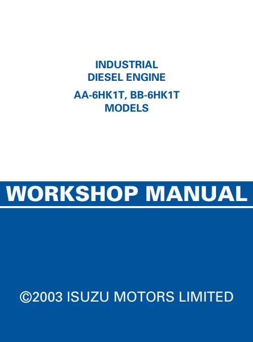 Isuzu 6HK1T workshop manual