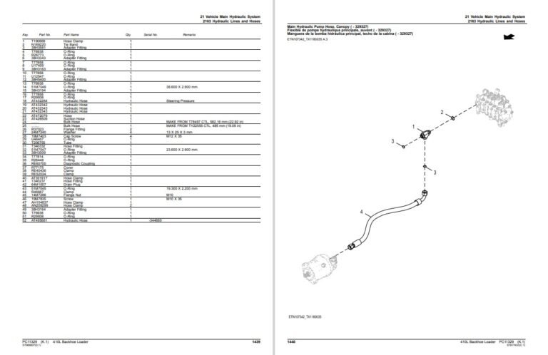 John Deere 410L Backhoe Loader Parts Catalog