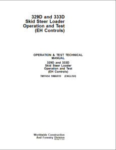 John Deere 329D And 333D Skid Steer Loader Operation And Test Manual