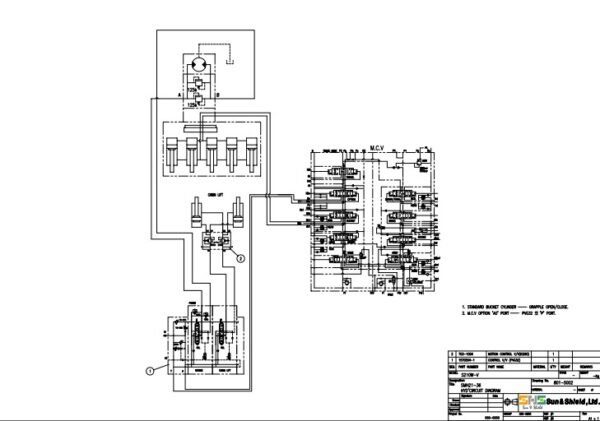 Doosan Solar 210W-V Electrical & Hydraulic Diagrams - Image 3