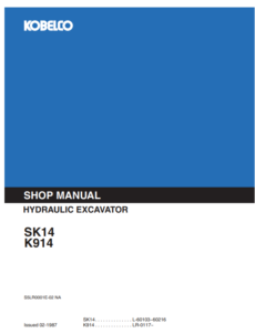 Kobelco SK14 , K914 Excavator Workshop Repair Manual