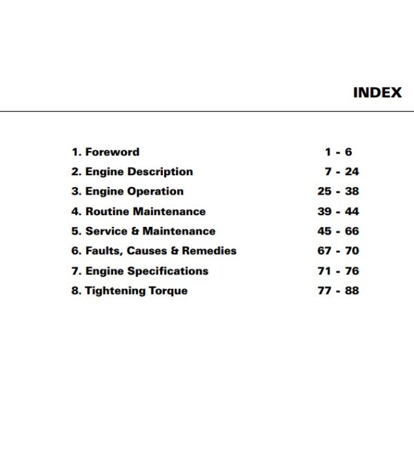 Kirloskar Water Cooled R810NA, R5810T, R1040T, R1040TA, 6R1080TA Operation & maintenance Manual - Image 3