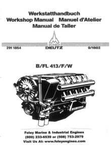 Deuts B/FL 413/f/W Engine Workshop Repair Manual