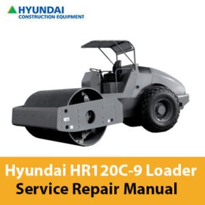 Service Repair Manual for Hyundai HR120C-9 Road Roller, showcasing detailed diagrams and instructions