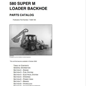 Case 580 Super M backhoe Loader parts manual