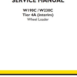 NEW HOLLAND W190C, W230C Wheel Loader Service Repair Manual