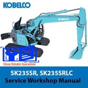 the Kobelco SK235SR and SK235SRLC Service Workshop Manual, displaying the model and essential service information