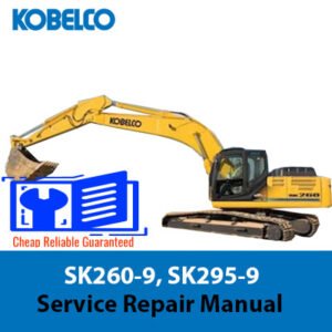 Kobelco SK260-9 and SK295-9 service repair manual, showcasing detailed diagrams and maintenance instructions for operators