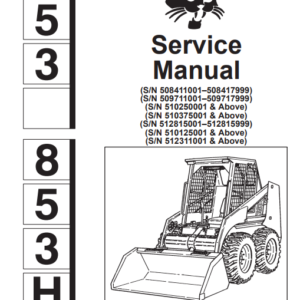 Bobcat 853, 853H Skid steer Service Repair Manual