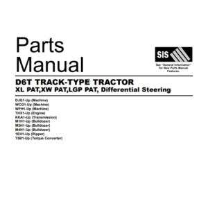 Caterpillar D6T TRACK-TYPE Dozer Parts Manual