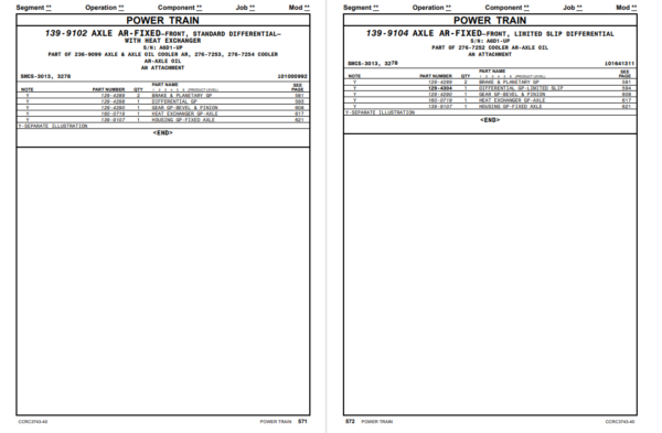 Caterpillar 966H Wheel Loader Parts Manual - Image 3