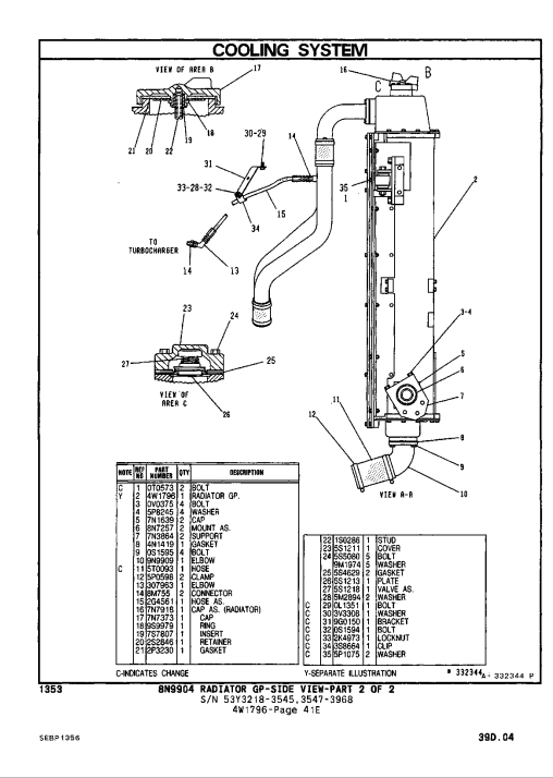 Caterpillar D8l Dozer Parts Manual