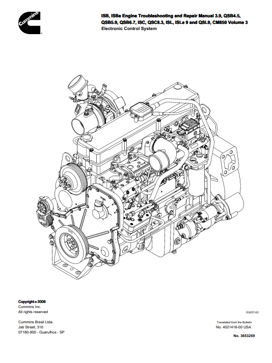 Cummins ISB, IsBe Engine Troubleshooting And Repair Manual