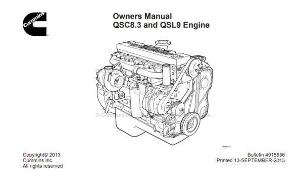 Cummins QSC8.3 and QSL9 Engine Owners Manual - Image 3