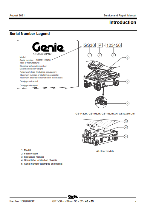 Genie GS Series Articulating Boom Lift Service Repair Manual