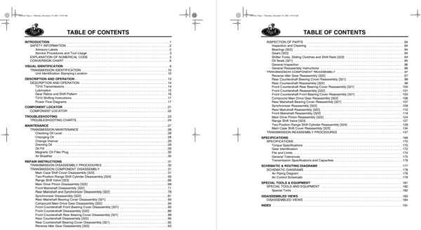 Mack ES T310 Transmission Service Repair Manual - Image 4