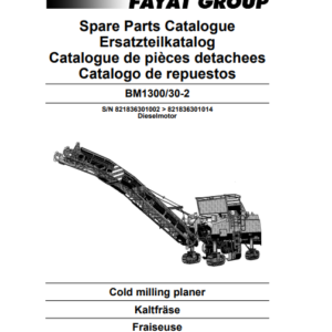 Bomag BM1300-30-2 Cold Milling Planer Parts Catalogue