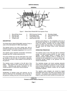 Bosch Fuel Injection Pump PE(S)-6 MW Service Repair Manual