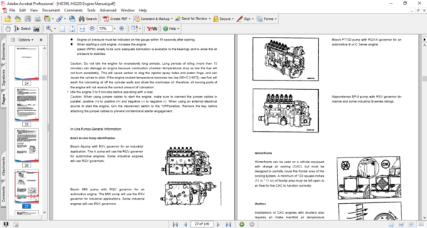 Hyundai Motor Grader HG190, HG220 Engine Operation and Maintenance Manual (C Series Engines) - Image 3