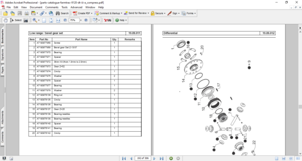 Farmtrac tractor parts manual