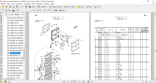 Hitachi EX3600-6 Excavator Parts Catalog - Image 3