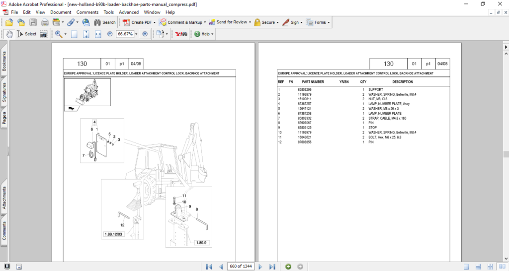 New Holland B90b Loader Backhoe Parts Catalog | PDF MANUAL DOWNLOAD