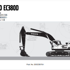 Volvo EC380D Excavator Parts Catalog