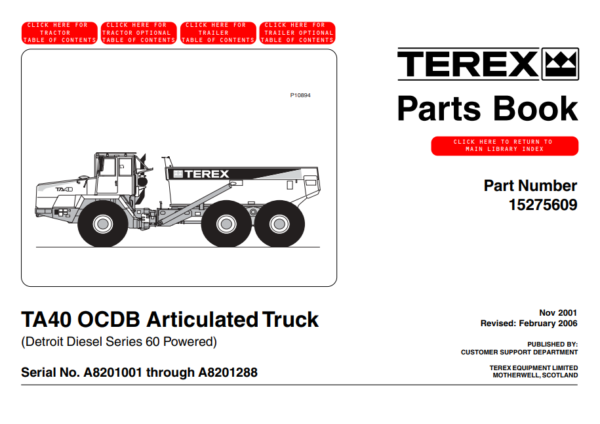 Terex TA40 parts manual
