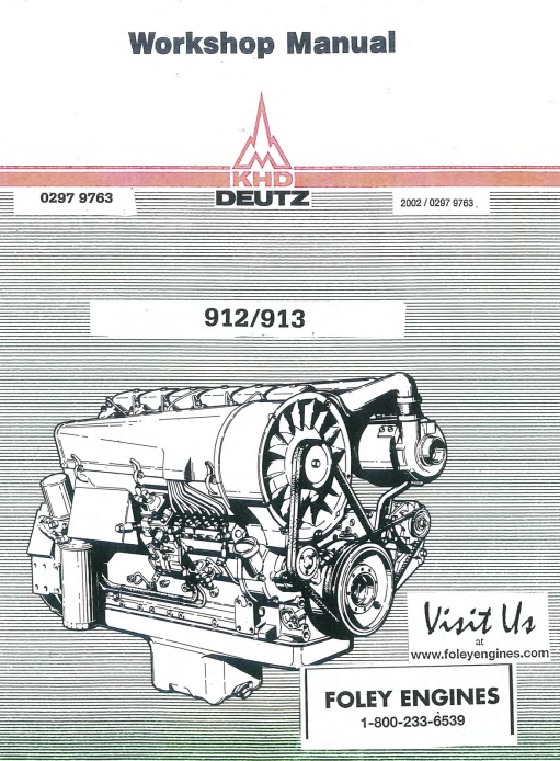 Deuts 912, 913 Engine Workshop Repair Manual