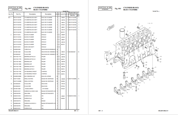 Doosan S340LC-V Excavator Parts Manual - Image 3