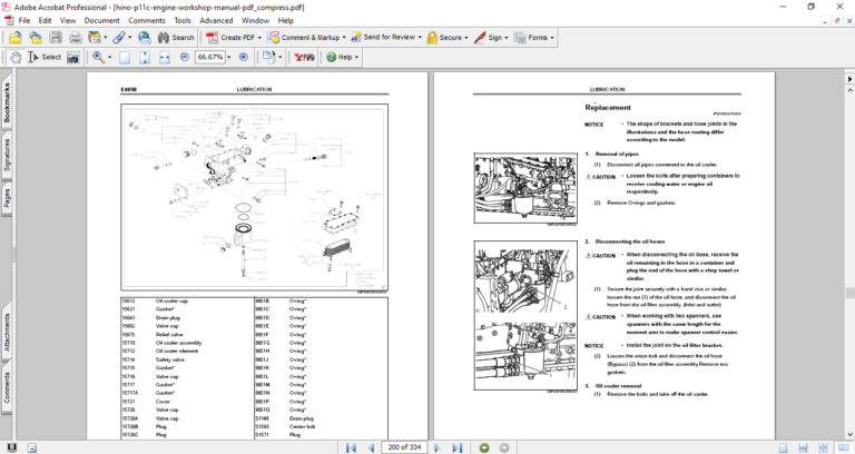 Hino P11C Engine Workshop Repair Manual