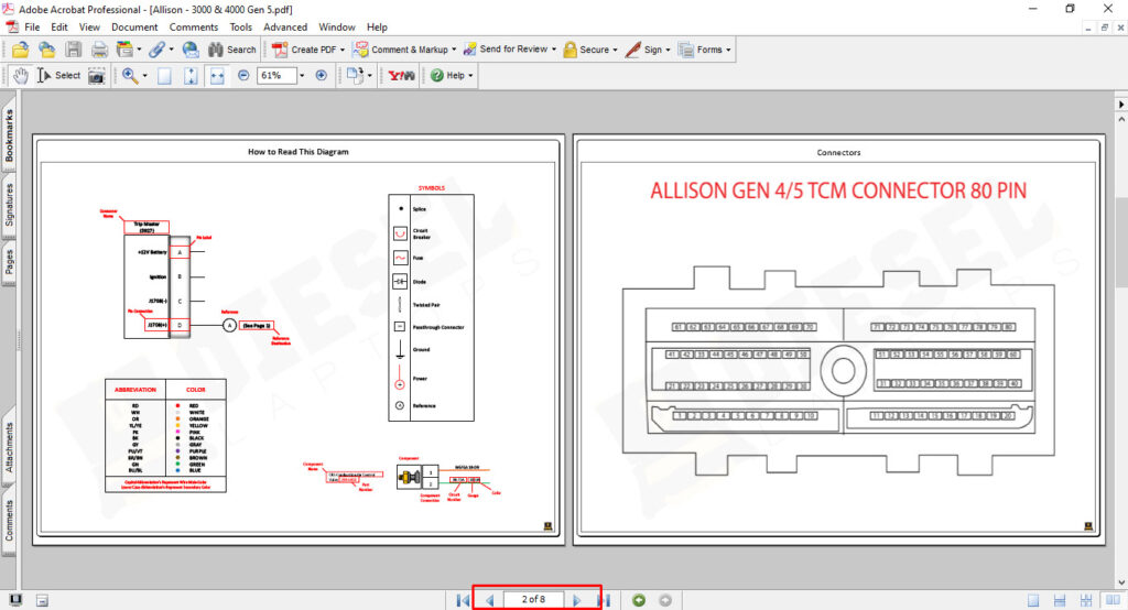 Allison Transmission 3000-4000 Series Electrical Circuit Diagram