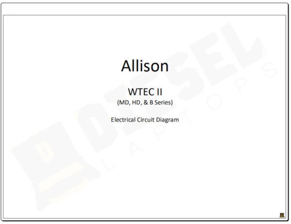 Allison Transmission WTEC II MD, HD, & B Series Electrical Circuit Diagram