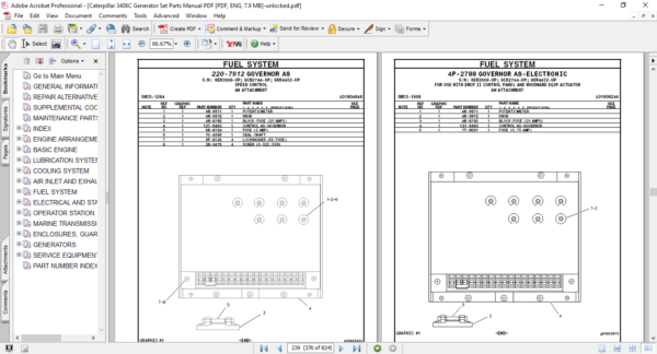 Caterpillar 3406C Generator Set Parts Manual - Image 3