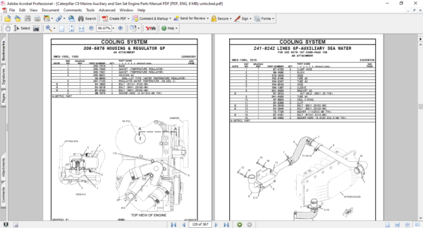 Caterpillar C9 Marine Auxiliary and Gen Set Engine Parts Manual - Image 3