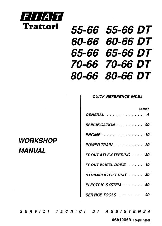 Fiat 55-66, 56-66DT to 80-66, 80-66DT Workshop Manual