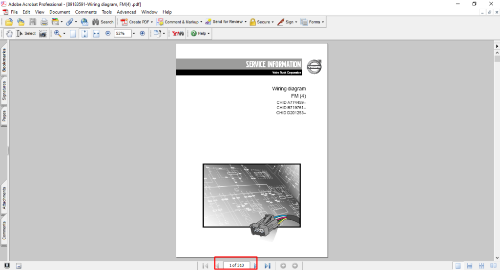 Volvo Wiring Diagram, FM (4) CHID A774459 CHID B719761 CHID D201253