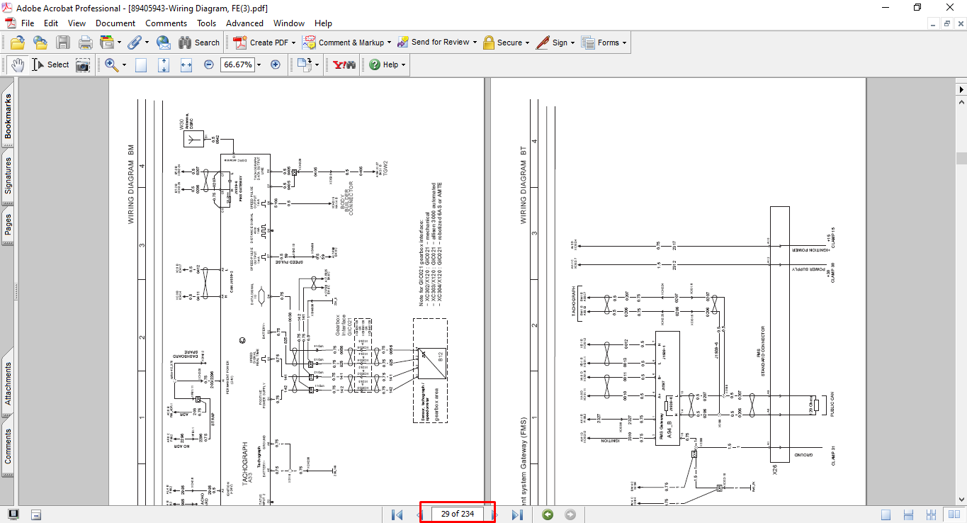 Volvo Wiring Diagram, FE (3)CHID Z127492