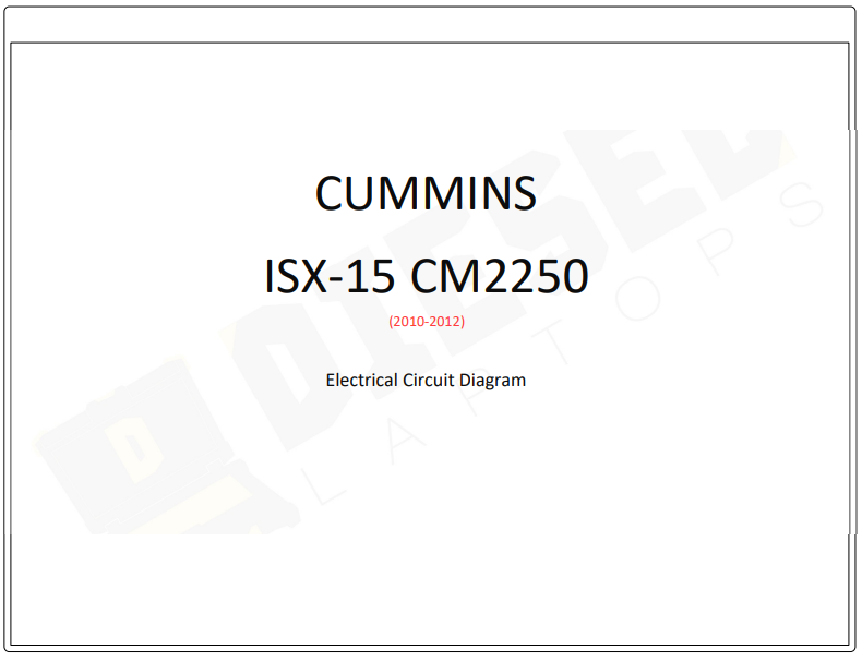 cummins isx cm2250 wiring diagram