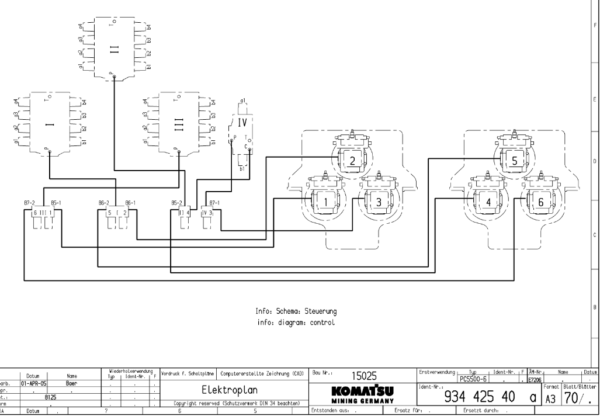 Komatsu PC5500-6 Electrical and Hydraulic Diagrams - Image 3